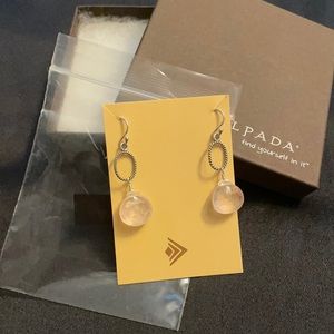 Silpada Rose Quartz Drop Earrings
